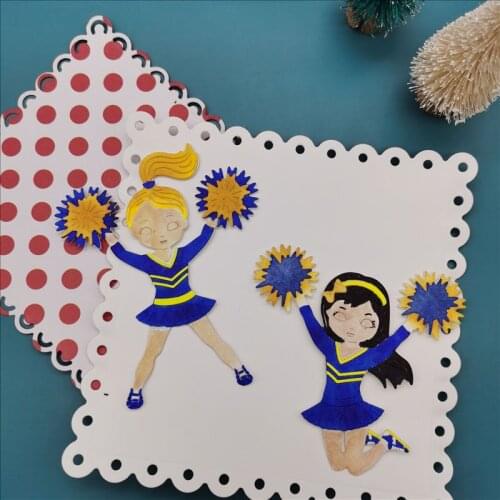 Cheerleader girl Dies New 2020 dancing Metal Cutting Dies For DIY Scrapbooking Card Album Photo Decoration Embossing Folder