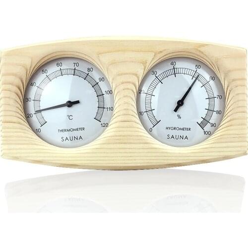 Wooden Thermometer Hygrometer For Sauna Room
