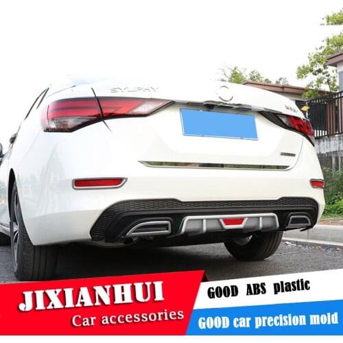For Sentra SYLPHY Body kit spoiler 2020-2021 For Nissan Sentra ABS Rear lip rear spoiler front Bumper Diffuser Bumpers Protector