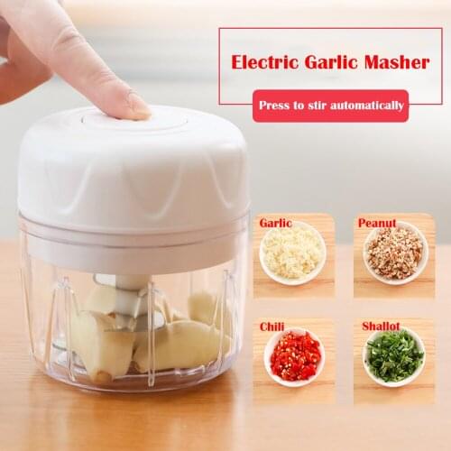 Electric Garlic Press Kitchen Tools Portable Food Press Mincer Seasoning Masher Spice Chopper Kitchen Accessories
