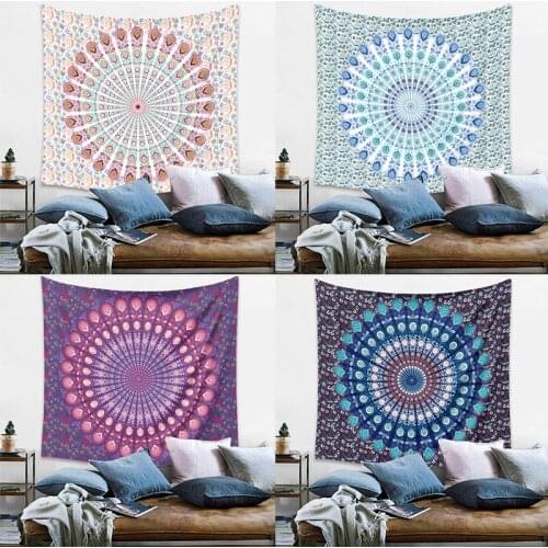 Mandala Tapestry Wall Hanging Sandy Beach Throw Rug Blanket Camping Tent Travel Mattress Bohemian Tapestries Drop Shipping