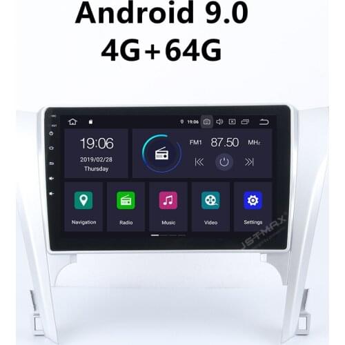 JSTMAX 10.2'' Android 9.0 4G + 64G ISP Screen Car Radio Stereo Player For Toyota Camry 2012 2013 2014 GPS Navigation