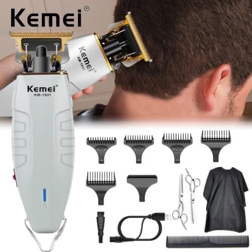 Kemei KM-1931 Professional Hair Clipper Barber Hair Trimmer for Men Retro Buddha Cordless Edge Electric Hair Cutting Machine