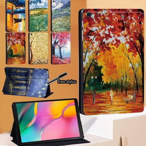 Paint Series Flip Tablet Case For Samsung Galaxy Tab A 8.0 9.7 10.1 10.5/A A6 10.1/S5e 10.5/S6 Lite10.4/A7 10.4