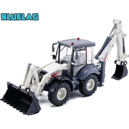 Metal Excavator Model 1:50 Two-way Forklift Bulldozer Excavator Vehicle Construction Alloy Model Toys Truck for Children