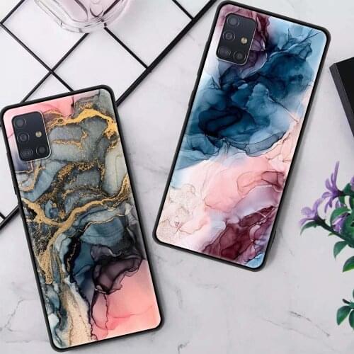 Fashion Painting Case For Samsung Galaxy A51 A71 A21s M31 A31 A91 A41 A42 A21 M51 M21 F41 Cas Black Shell Phone Coque
