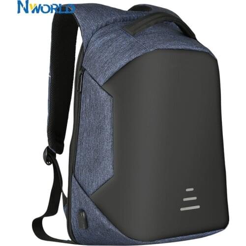 15.6" Men USB Charging Headphone Plug Laptop Bag Waterproof Large Backpack For Macbook Air 13 Macbook Pro Xiaomi hp Thinkpad