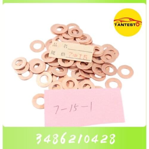 Injector Nozzle Outer Pad Flat Pad Washer Metal Gasket 7*15*2mm 7*15*1mm 7*15*3mm