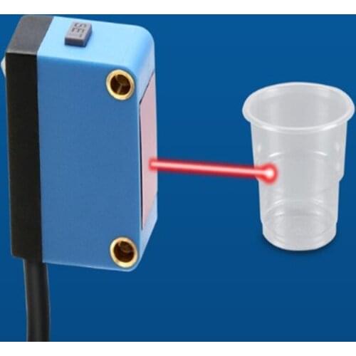 One button setting for transparent detection BGS-500QC Background suppression photoelectric switch sensor