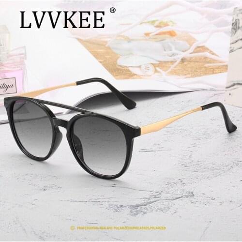 New Fashion Luxury brand new retro gradient lens women men sunglasses Double beam cat eye sunglasses Female Gafas de sol UV400