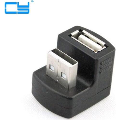 New Right Angled USB 2 0 Adapter A Male to Female Extension 90 180 Degree Black