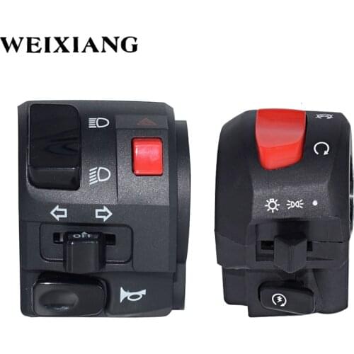 7/8" 22mm Motorcycle Switches Motorbike Horn Button Turn Signal Electric Fog Lamp Light Start Handlebar Controller Switch
