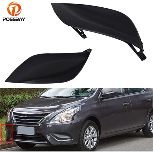 POSSBAY Auto Bumper Fog Light Lamp Grille Hoods Car Front Bezel Cover for Nissan Versa Sedan(B17) 2015 2016 2017 2018 Facelift