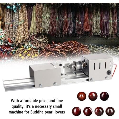 US Plug 96W Mini Lathe Beads Machine Torno Madera Woodwork DIY Lathe Standard Set with Power carving cutter Wood Lathe Grinding