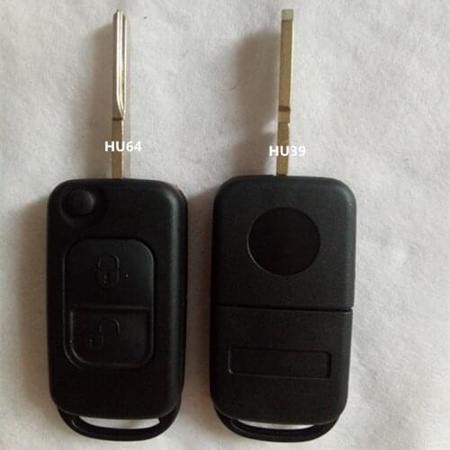 DAKATU Flip Folding car Shell Remote Key Fob Case 2 Button For Mercedes Benz SLK E113 A C E S W168 W202 W203
