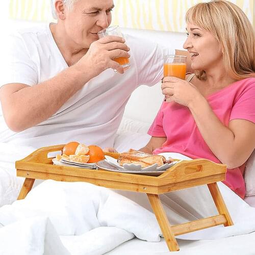 Wooden Portable Foldable Computer Laptop Desk Adjustable Notebook Desk Table Bed Sofa Breakfast Tray Picnic Table Studying Table