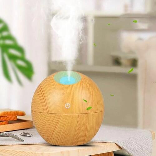 USB Aroma ESSential Oil Diffuser Ultrasonic Mist Humidifier Air Purifier Color Change LED Night light for Office Home 130ml