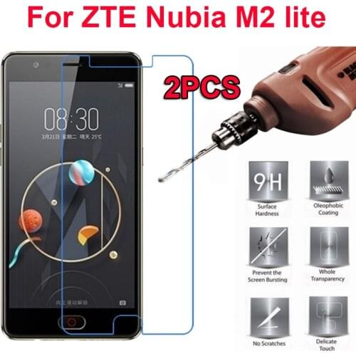 2PC Explosionproof Tempered Glass Protective Film For ZTE nubia M2 lite Case Screen Protector for ZTE Nubia M2 Lite nx573j Glass