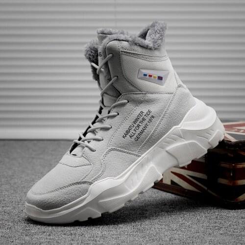 Winter Mens Snow Boots Casual Shoes Fur Ankle Boots Sport Sneakers for Men Training Footwear Zapatillas Deportivas Hombre