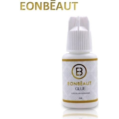 1 Bottle EONBEAUT Eyelash Extensions Glue White Cap Low Odor Professional 2-3 Second Drying Time Clear 5ml Lashes Makeup Tools