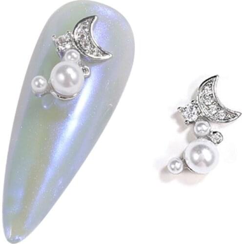 2Pcs Luxury Plated Cubic Zirconia Nail Jewelry Decorations Manicure Accessories Nail Art Decoration Charms Gem Jewelry Accessori