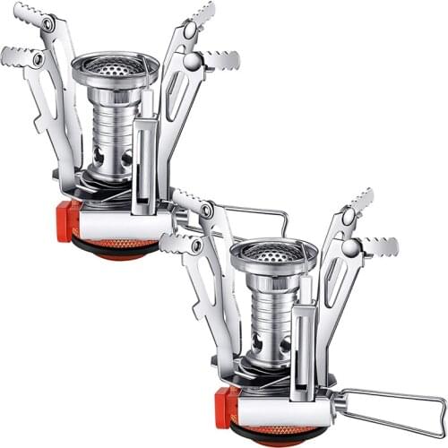 2 Pcs Camping Stove Travel Stove Windproof Backpacking Stove For Outdoor Camping Hiking Cooking
