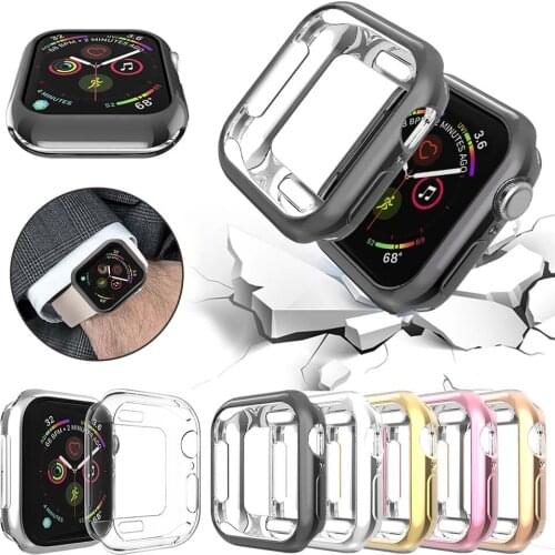 360 Slim Watch Cover for Apple Watch Case 5 4 3 2 1 42MM 38MM Soft Clear TPU Screen Protector for iWatch 5 4 44MM 40MM