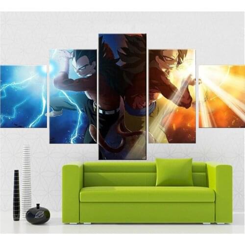 5 Panel Canvas Art Wall Decor Japan Style Animation Poster Modern Home Decorative Framework Bedroom Modular Pictures