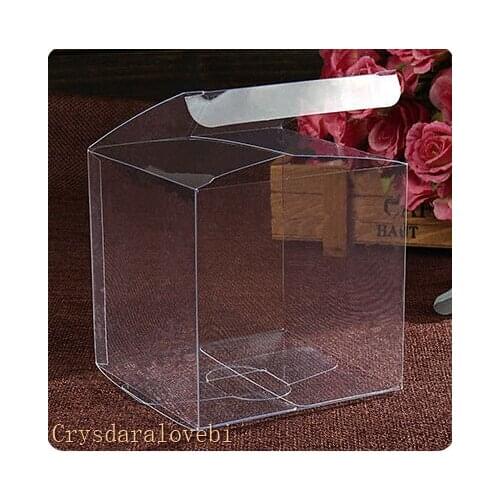 50PCS/Lot Square Plastic Clear PVC Boxes Transparent Waterproof Gift Box PVC Carry Cases Packaging Box For jewelry/Candy/toys