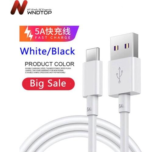 5A USB Type C Cable USB-C Mobile Phone Fast Charging USB Charger Cable For Samsung Galaxy S9 Huawei Mate 20 Xiaomi USB Type-C