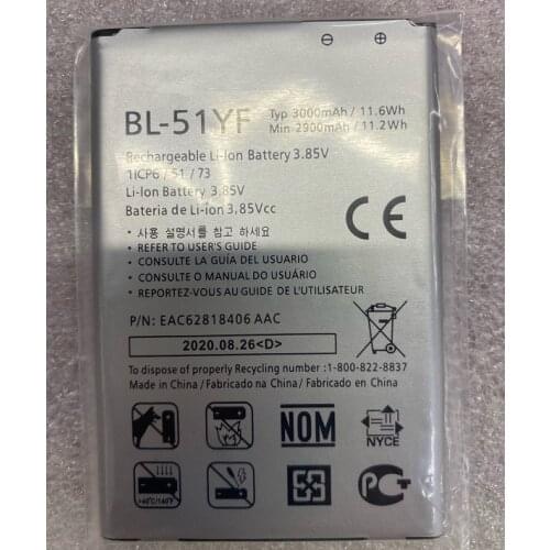 HST New Battery 3000mAh BL-51YF Battery For LG G4 BL 51YF H815 H818 H819 VS999 F500 F500S F500K F500L H811 V32 Phone Batteries