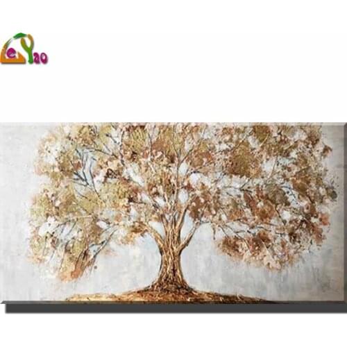 5D DIY Diamond Painting Abstract art, golden tree cross stitch full square/round diamond mosaic embroidery Home wall decoration