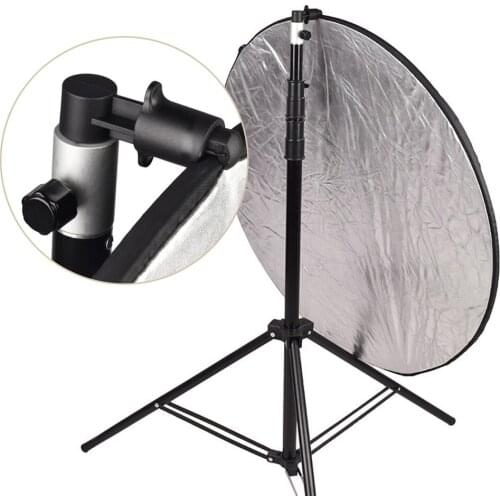 Aluminum Portable Photo Video Studio Photography Background Reflector Softbox Disc Holder Clip for Light Stand 55 x 73mm