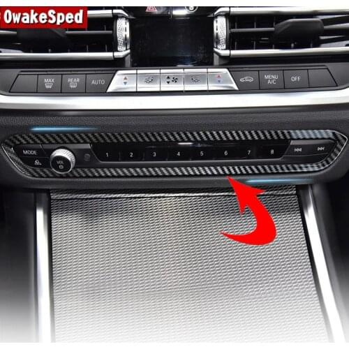 Car Center Console Volume Knob Frame Cover Trim For BMW 3 Series G20 2020 Auto Decoration Accessories