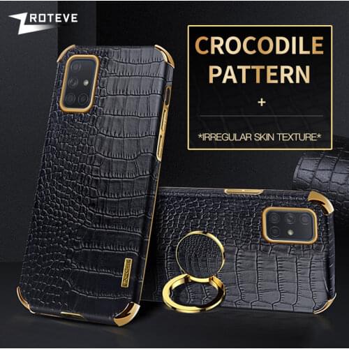 A51 Case ZROTEVE Crocodile Pattern Leather Coque For Samsung Galaxy A31 A41 A71 A21S A11 A12 A42 A52 A72 A82 A22 A32 4G 5G Cover