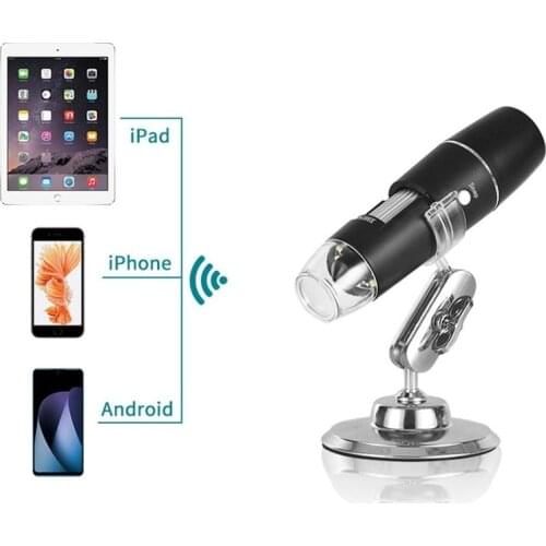 1000X Wifi Digital Microscope Magnifier USB Inspection Camera 8 LED with Stand for Android IOS Portable Electronic Microscope