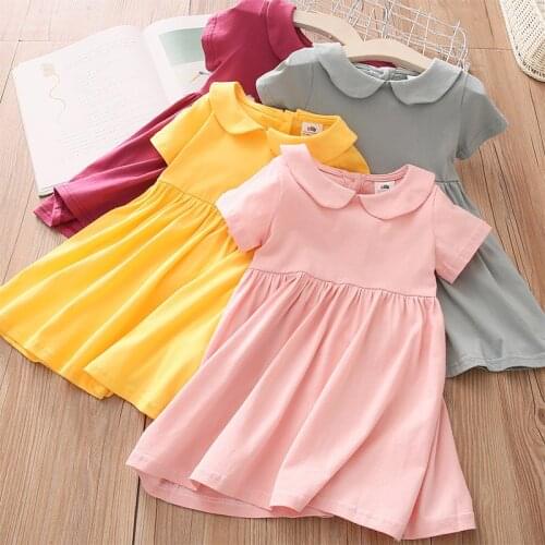 Baby Dress 2020 Summer New Girls Childrens Clothing Children Doll Collar Dress