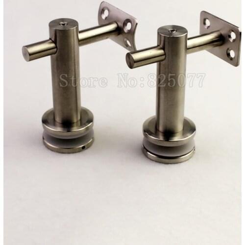 DHL Shipping 8PCS 90Degree Brushed 80*80mm Hand Rail Bracket Stainless Steel Handrail Brackets 8-16MM Glass Mounted JF1529