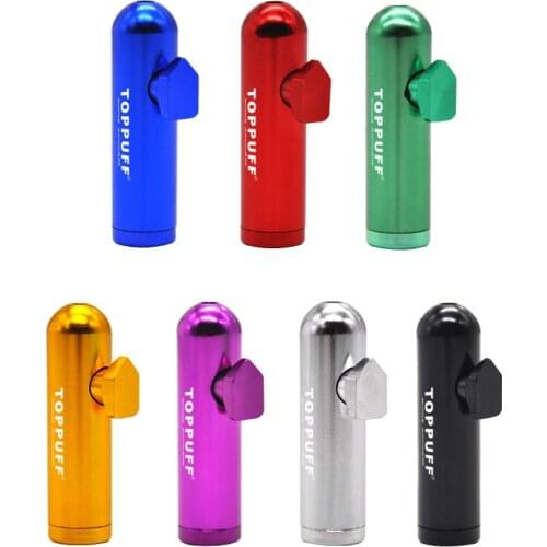 TOPPUFF Sniffer Metal Snuff Dispenser Bullet Rocket Snorter Sunff Snorter Smoking Pipe Accessories