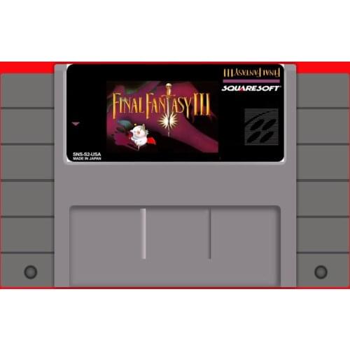 Final Fantasy III 16 bit Big Gray Game Card For USA NTSC Game Player