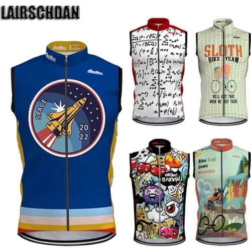 LairschDan 2021 Pro Team Sleeveless Jersey Men Cycling Jersey MTB Road Bike Shirt Ropa Ciclismo Hombre Vest Bicycle Tops Maillot