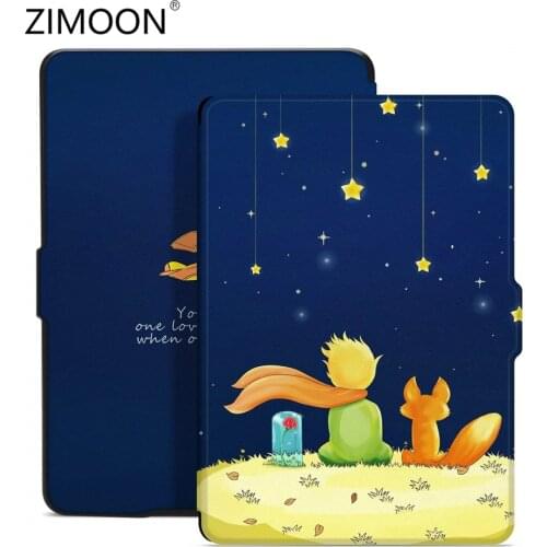 For Kindle Paperwhite 1/2/3 Print Case PU Leather Smart Cover for Kindle Paperwhite DP75SDI Prior to 2018 Protective Shell