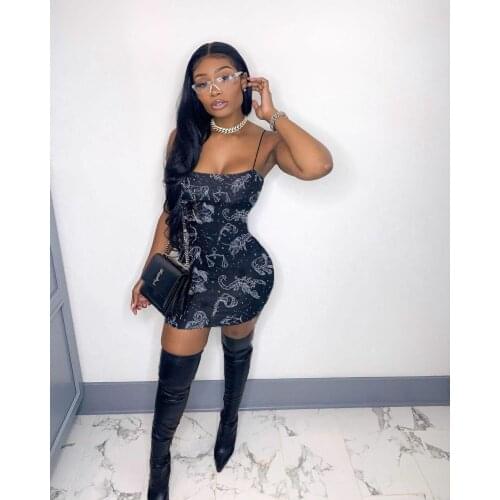 Fashion trend womens print twelve constellation dress