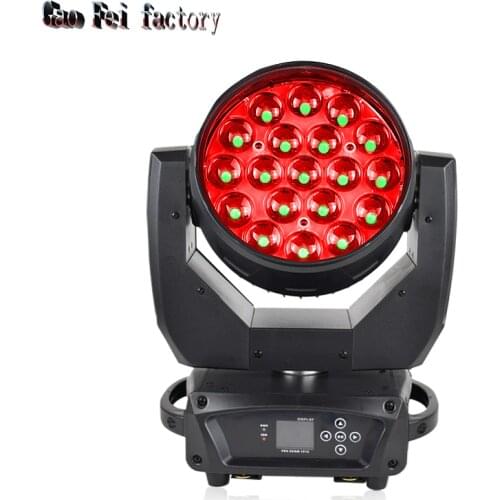 Moving Head Wash Zoom Lyre Led Spot 19X15W Backlight With Same Mac Aura Dmx Channel