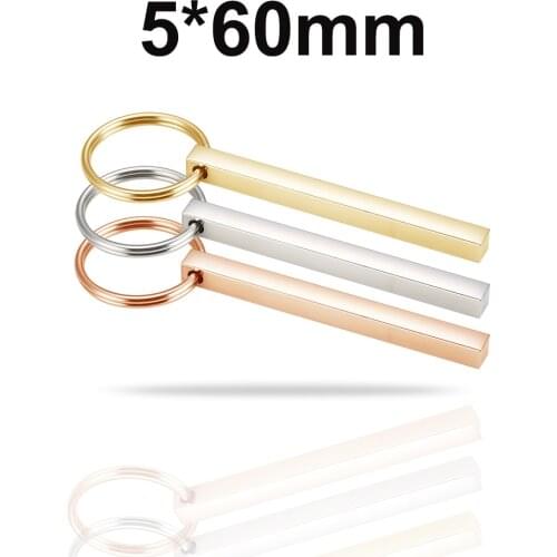 MYLONGINGCHARM Custom Name or words Bar Keychain Personalize gift,gold,rosegol,stainless steel Keychain,3 different size M0313