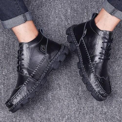 20202 new luxury brand mens winter boots warm thick fur mens ankle boots fashion mens business office dress shoes