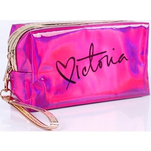 New Style Laser Deisgn Letters Travel Bag Female Waterproof Jelly Bag PVC Cosmetic Bag for Female Makeup Bag Toiletry Bag