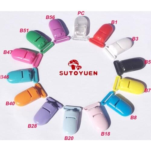 50Pcs Plastic Pacifier Clips Jewelry Making Pacify Soother Dummy Holder For Baby Feeding Accessories Tools Multi Colors 20mm