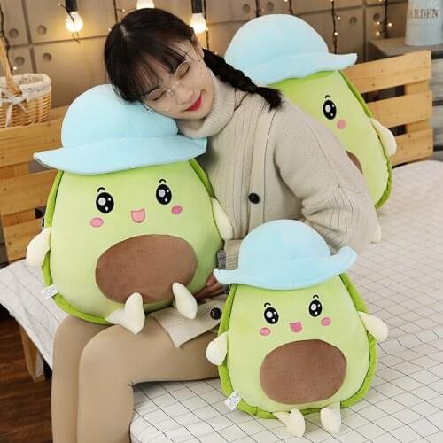 60cm/70cm Cute Avocado Plush Plant Stuffed Fruit Pillow Cushion Toys for Girls Kids Birthday Gift Christmas Present Decor