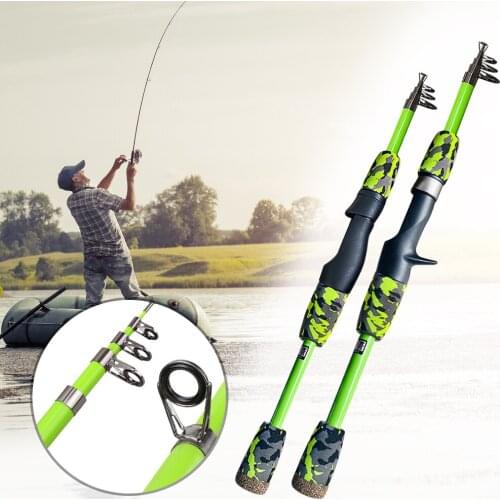 Portable Travel Rod 1.2m 1.5m Lure Feeder Pole Gear Telescopic Spinning Casting for Outdoor Fishing Portable Accessory